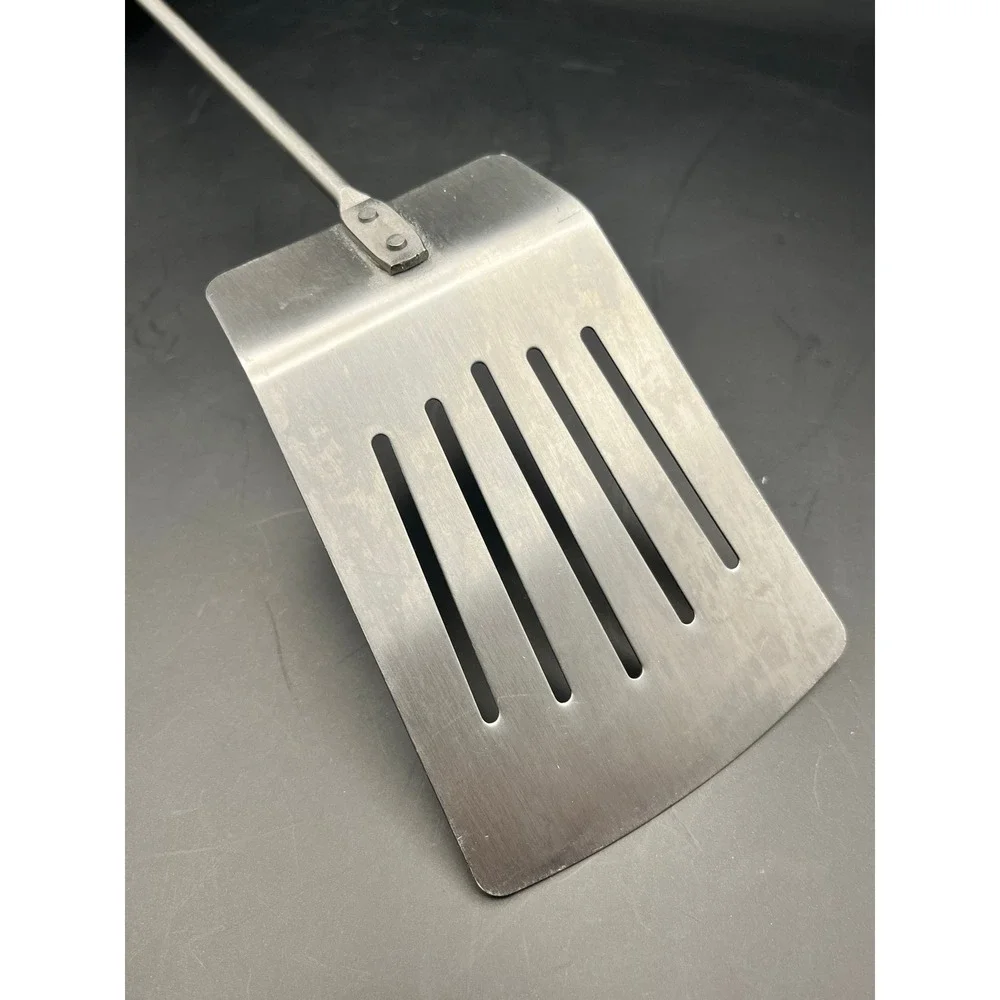 Slotted Turner Spatula Stainless Steel‎ Black Handle Kitchen Utensil Cooking 15